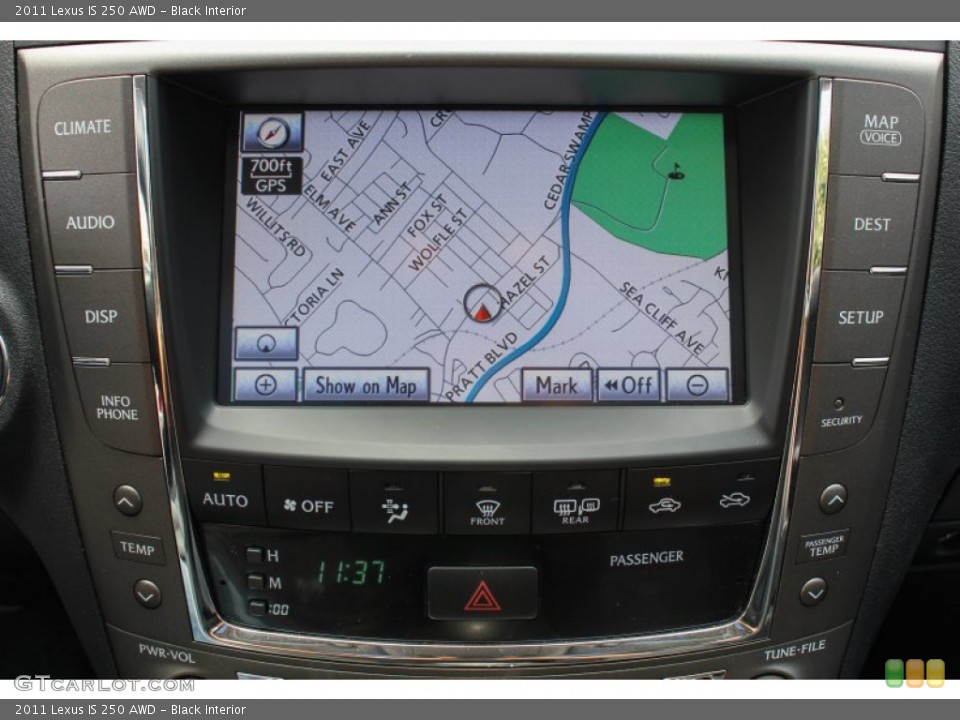 Black Interior Navigation for the 2011 Lexus IS 250 AWD #83734445