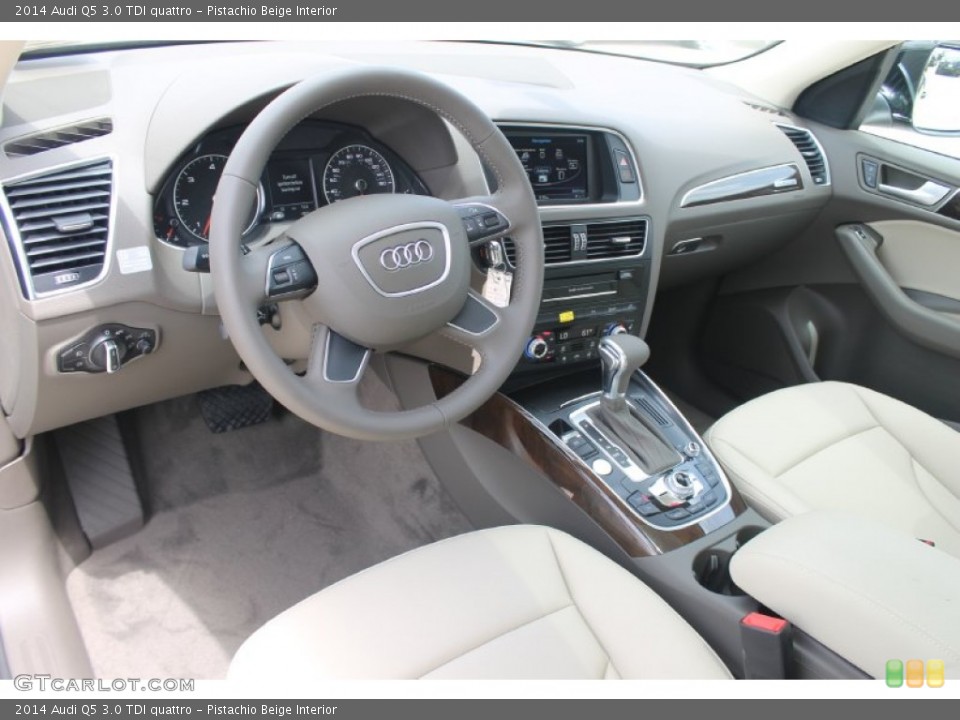 Pistachio Beige Interior Prime Interior for the 2014 Audi Q5 3.0 TDI quattro #83739802