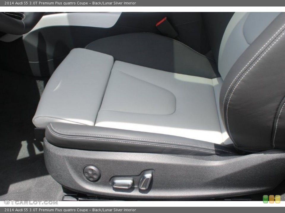 Black/Lunar Silver Interior Front Seat for the 2014 Audi S5 3.0T Premium Plus quattro Coupe #83740789