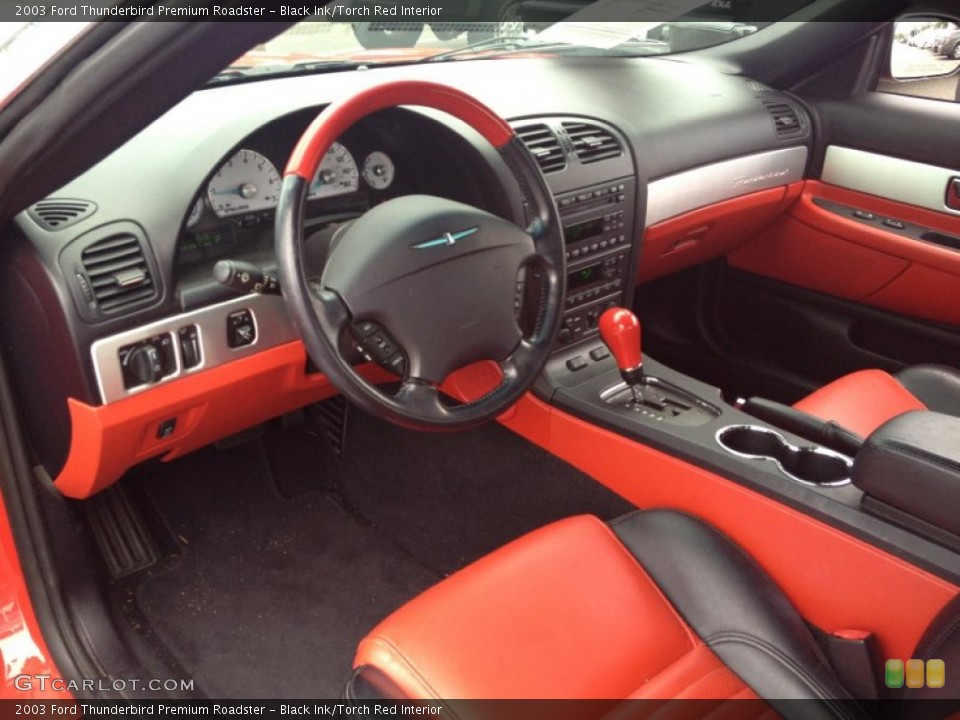 Black Ink/Torch Red Interior Photo for the 2003 Ford Thunderbird Premium Roadster #83740912