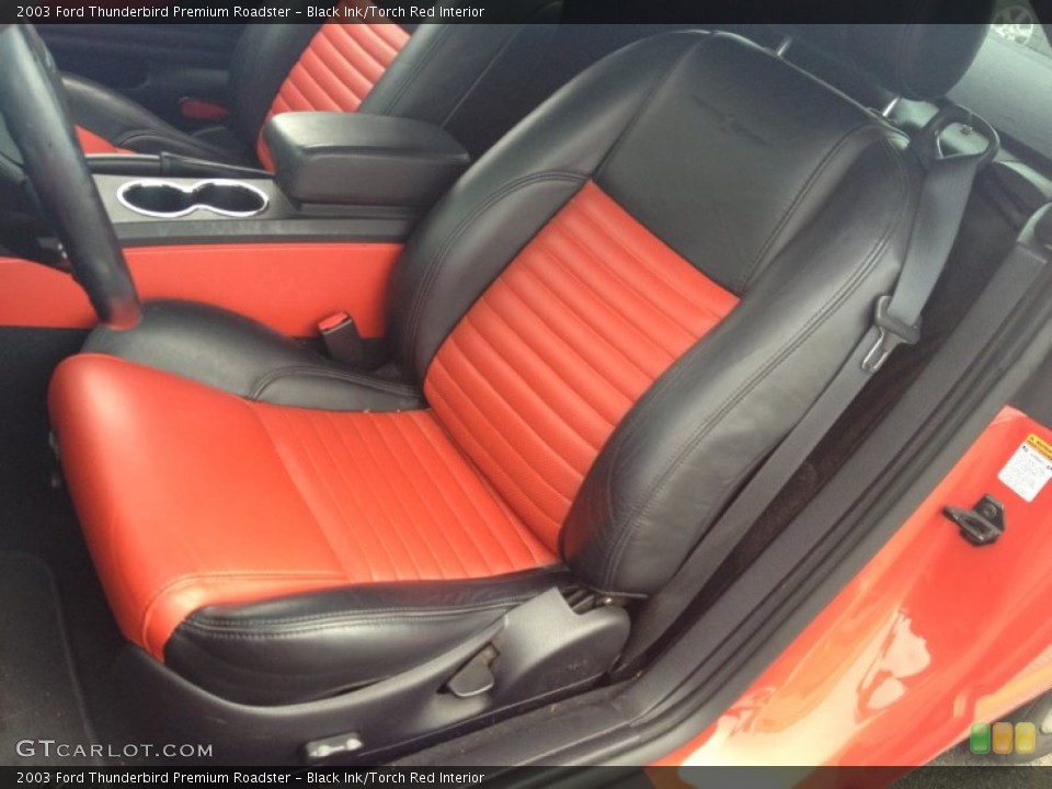 Black Ink/Torch Red 2003 Ford Thunderbird Interiors