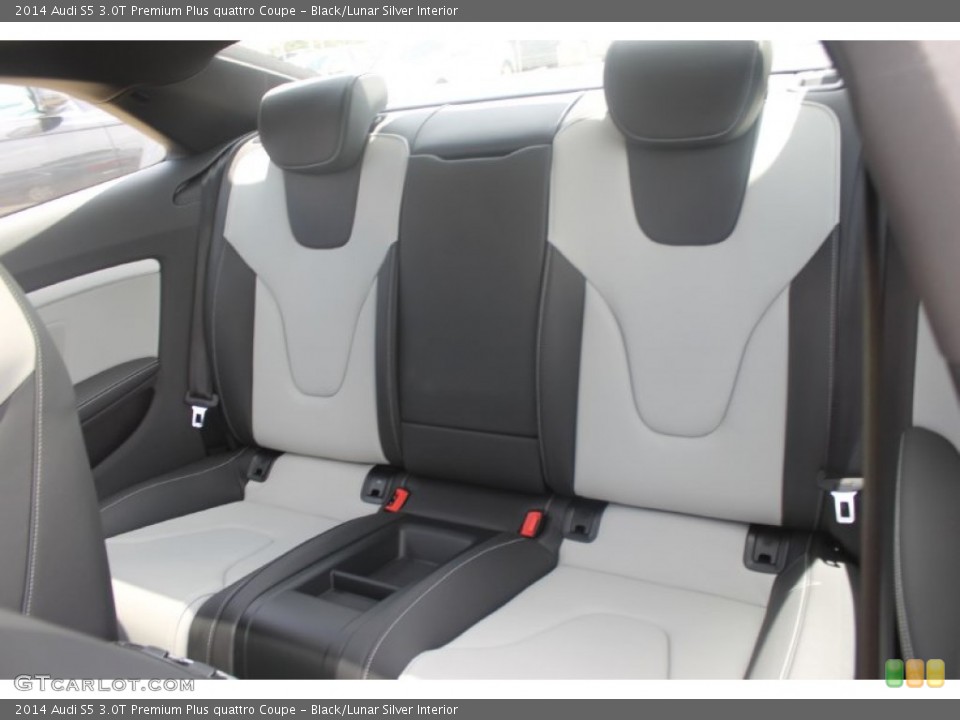 Black/Lunar Silver Interior Rear Seat for the 2014 Audi S5 3.0T Premium Plus quattro Coupe #83741092