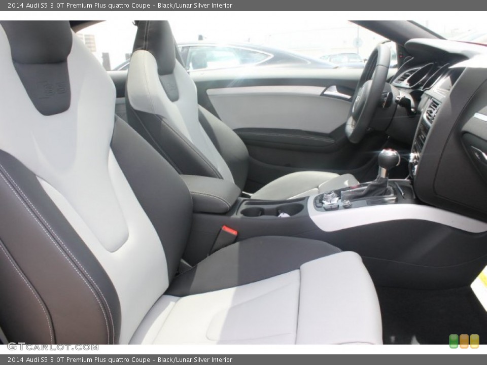 Black/Lunar Silver Interior Front Seat for the 2014 Audi S5 3.0T Premium Plus quattro Coupe #83741176