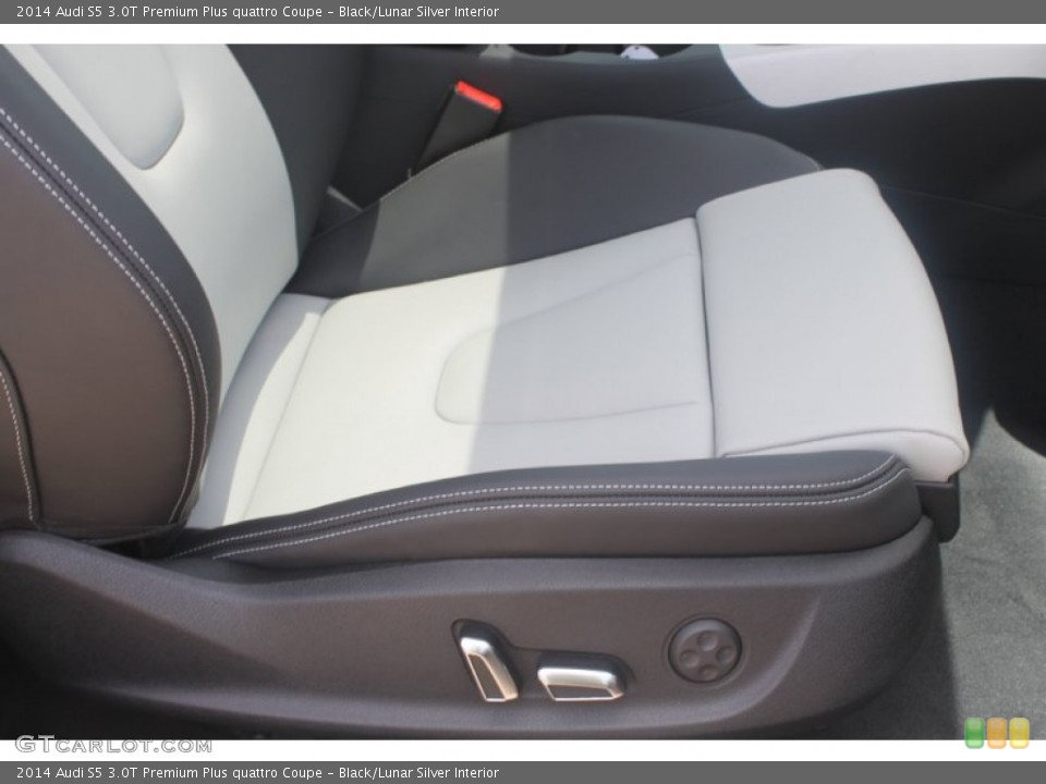 Black/Lunar Silver Interior Front Seat for the 2014 Audi S5 3.0T Premium Plus quattro Coupe #83741197