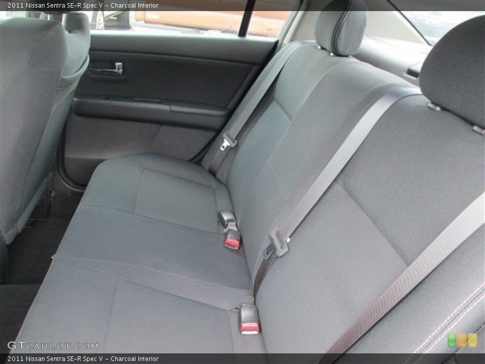 Charcoal Interior Rear Seat for the 2011 Nissan Sentra SE-R Spec V #83741494