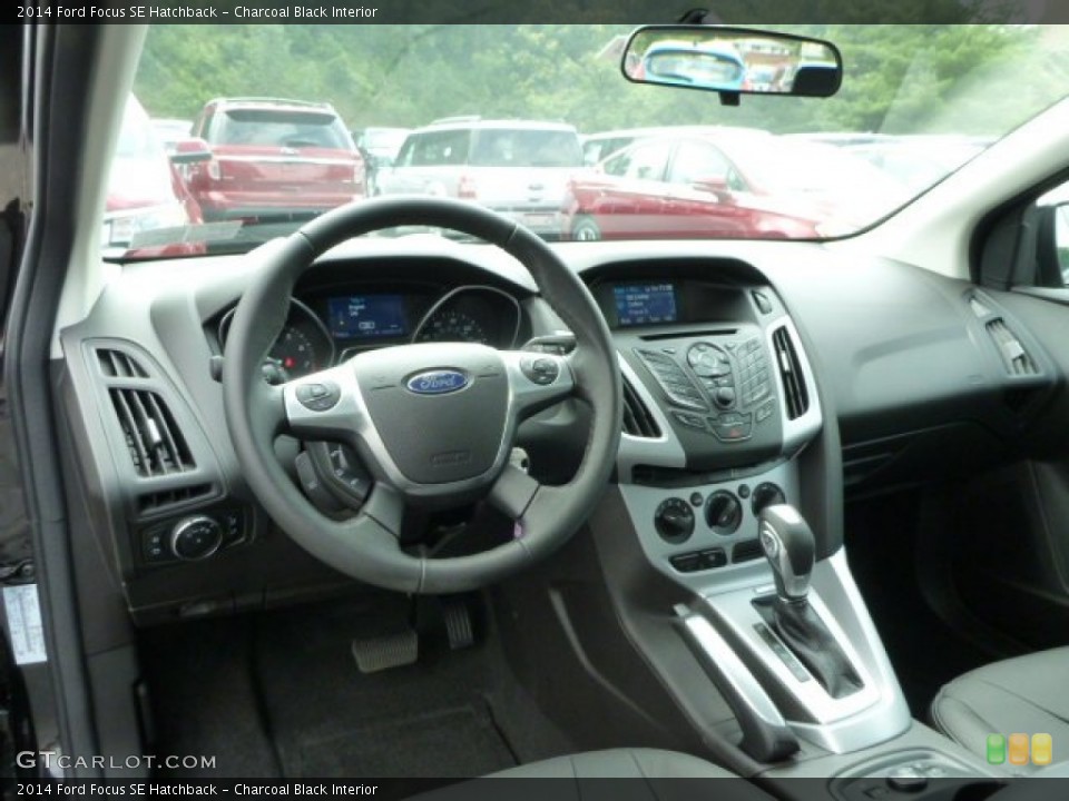 Charcoal Black Interior Dashboard for the 2014 Ford Focus SE Hatchback #83741527