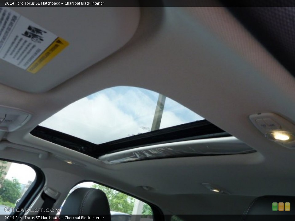 Charcoal Black Interior Sunroof for the 2014 Ford Focus SE Hatchback #83741569