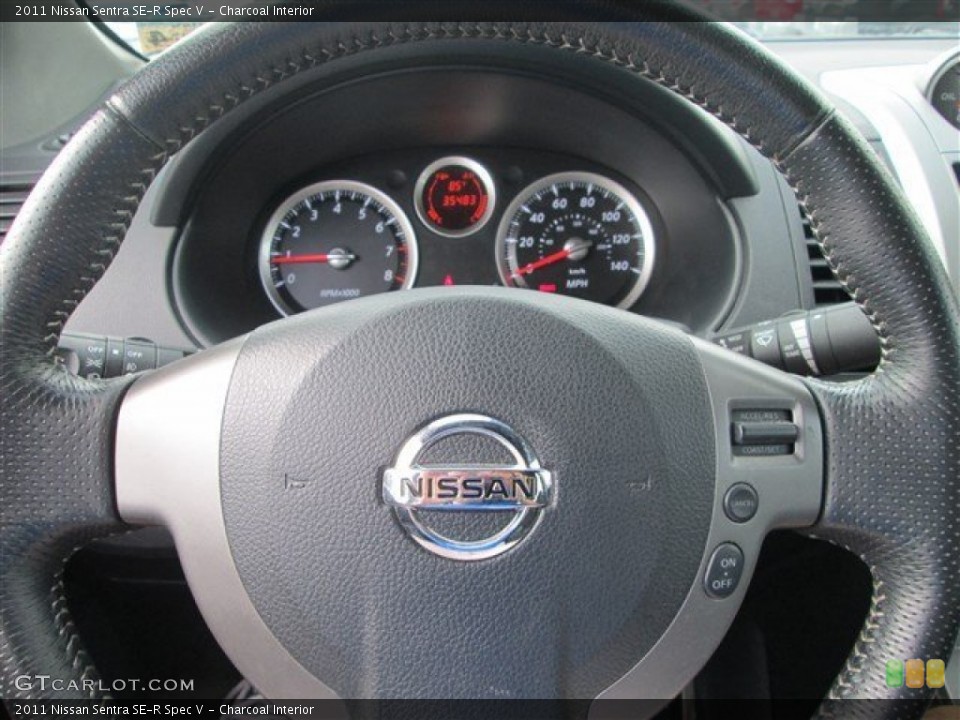 Charcoal Interior Steering Wheel for the 2011 Nissan Sentra SE-R Spec V #83741680