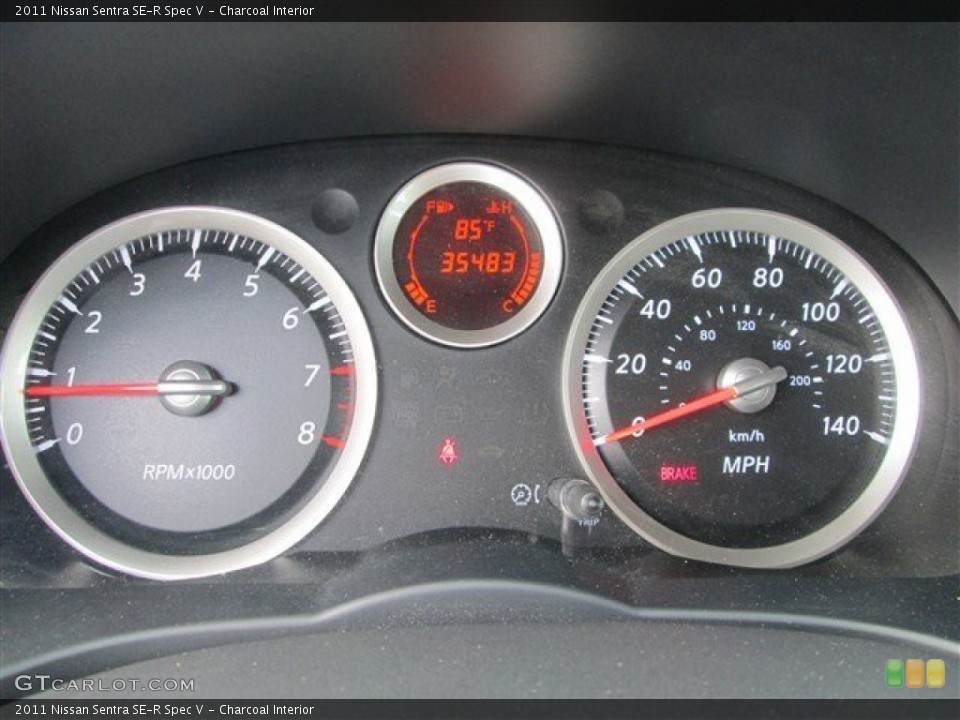 Charcoal Interior Gauges for the 2011 Nissan Sentra SE-R Spec V #83741719
