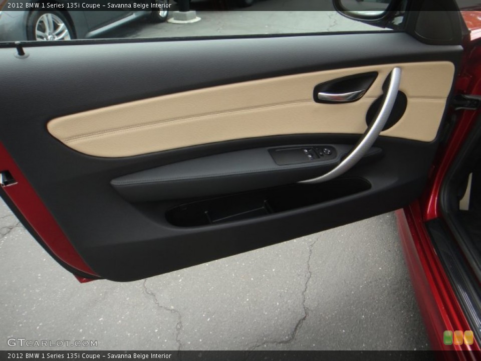 Savanna Beige Interior Door Panel for the 2012 BMW 1 Series 135i Coupe #83741779