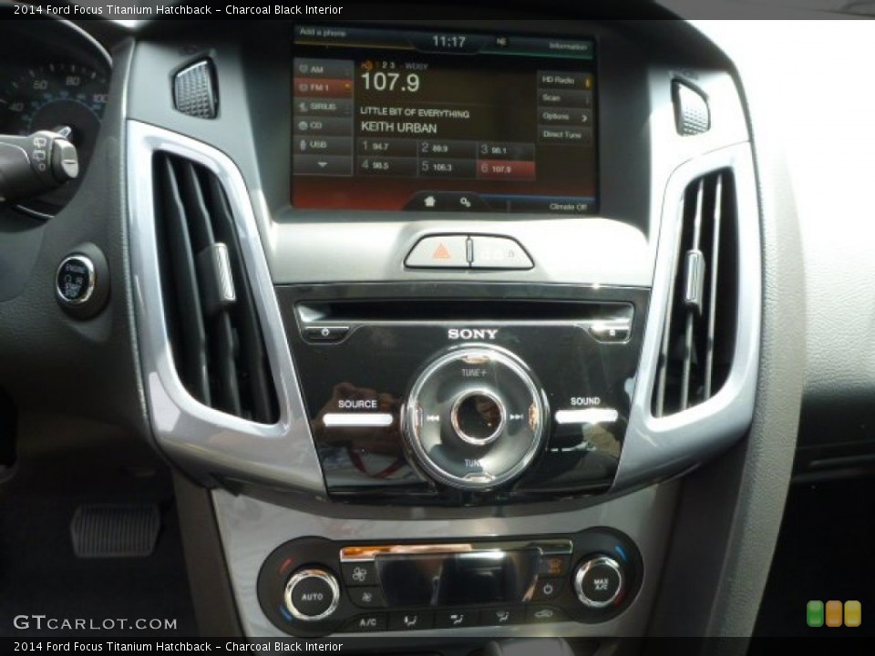 Charcoal Black Interior Controls for the 2014 Ford Focus Titanium Hatchback #83741911
