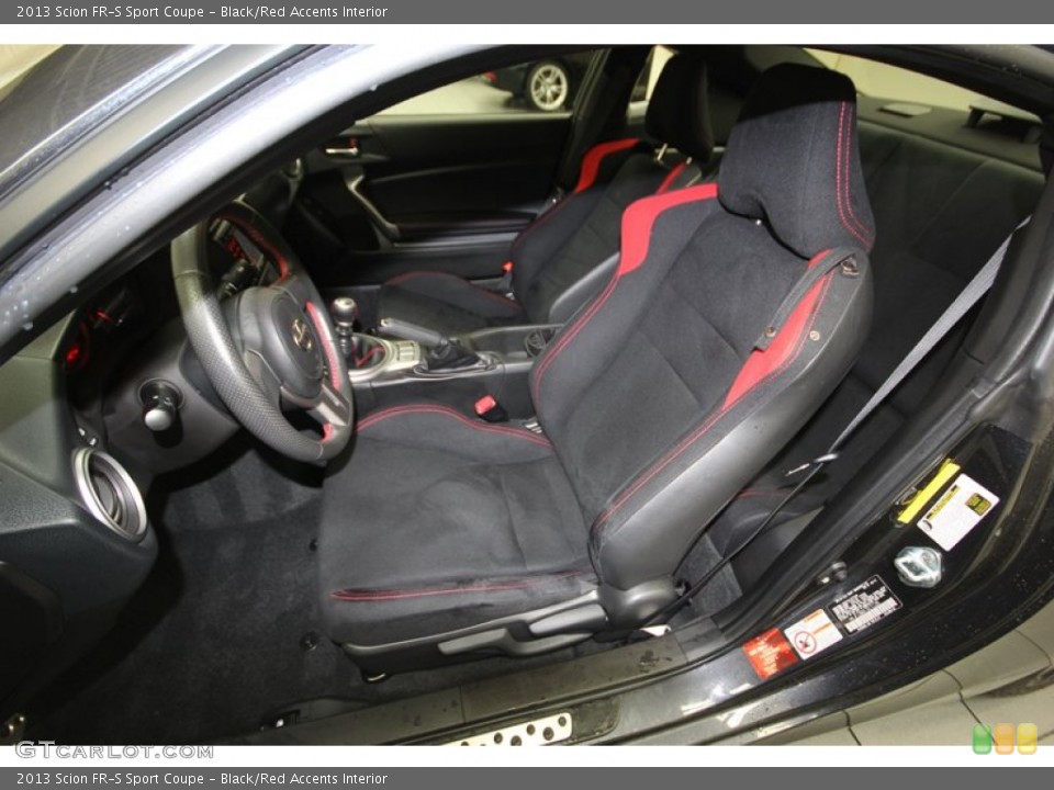 Black/Red Accents Interior Front Seat for the 2013 Scion FR-S Sport Coupe #83748838