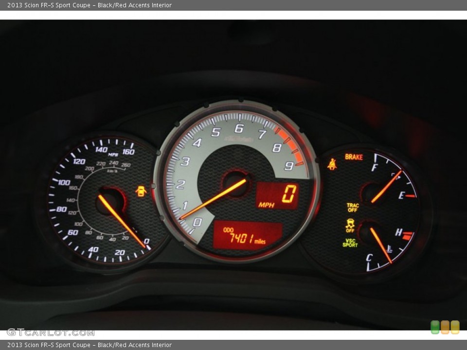 Black/Red Accents Interior Gauges for the 2013 Scion FR-S Sport Coupe #83749531