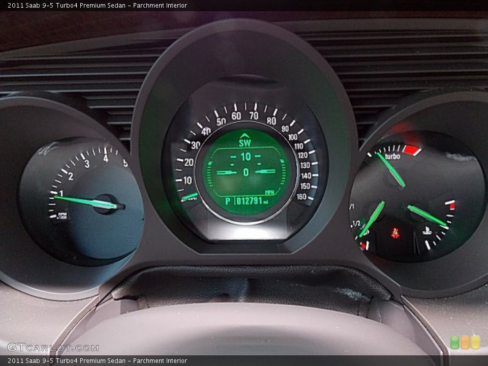Parchment Interior Gauges for the 2011 Saab 9-5 Turbo4 Premium Sedan #83749554