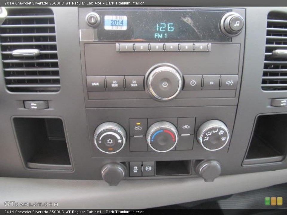 Dark Titanium Interior Controls for the 2014 Chevrolet Silverado 3500HD WT Regular Cab 4x4 #83754739