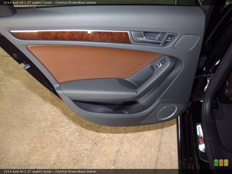 Chestnut Brown/Black Interior Door Panel for the 2014 Audi A4 2.0T quattro Sedan #83755087