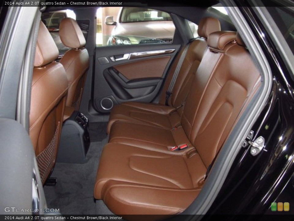 Chestnut Brown/Black Interior Rear Seat for the 2014 Audi A4 2.0T quattro Sedan #83755111