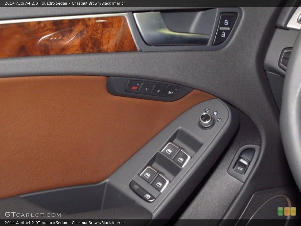 Chestnut Brown/Black Interior Controls for the 2014 Audi A4 2.0T quattro Sedan #83755296