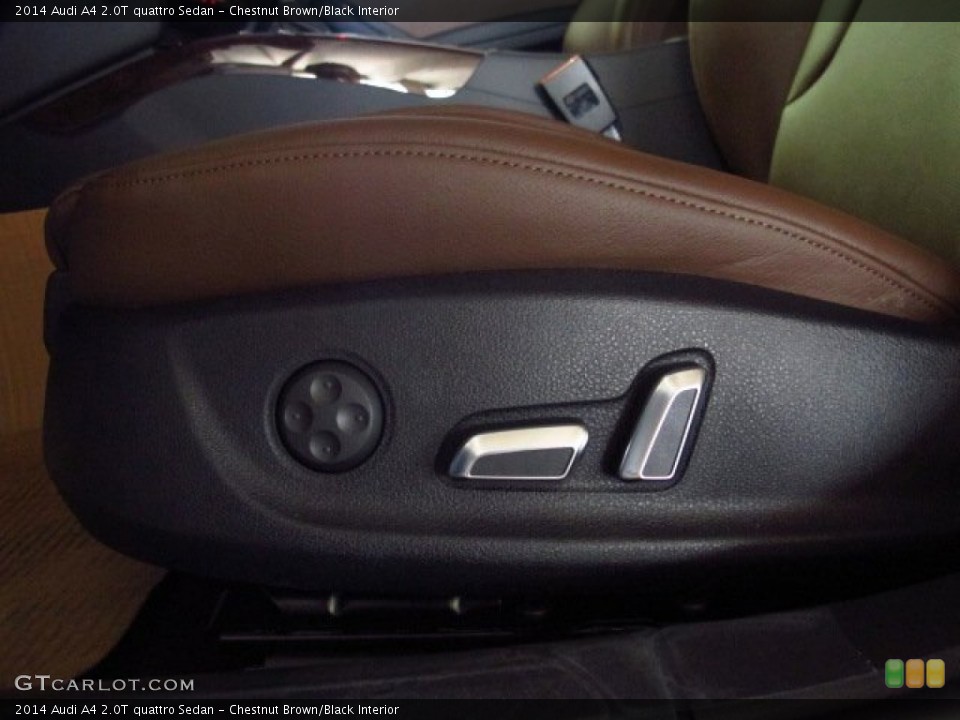 Chestnut Brown/Black Interior Controls for the 2014 Audi A4 2.0T quattro Sedan #83755315