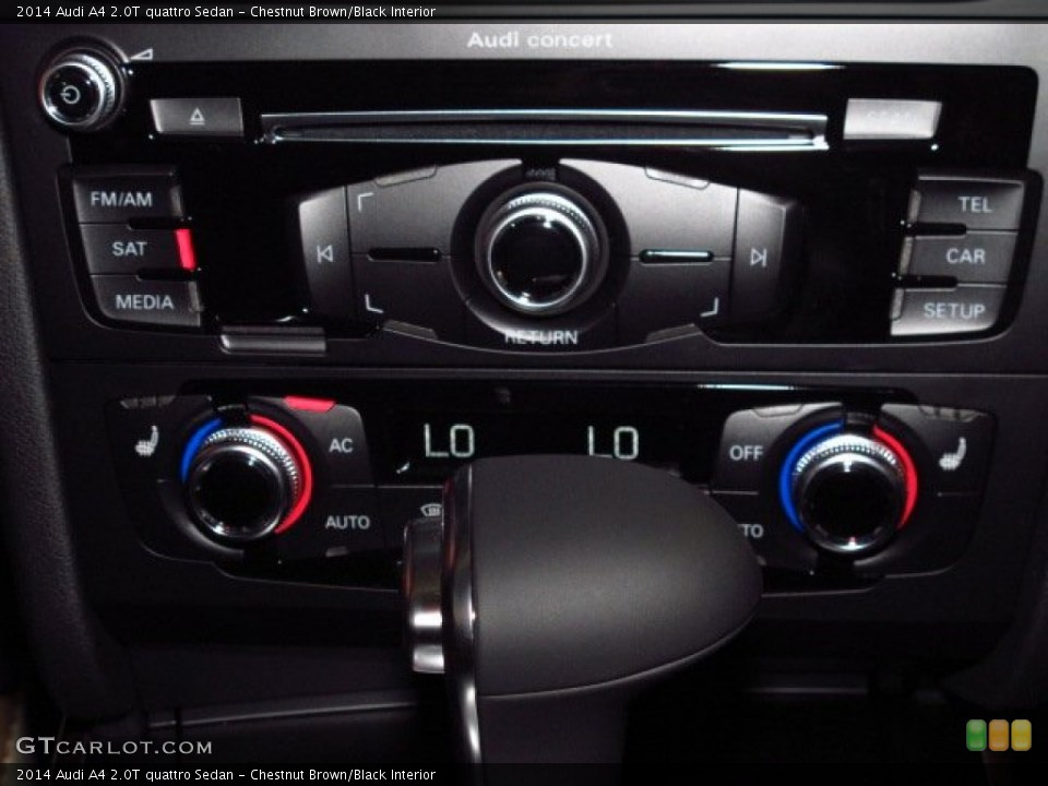 Chestnut Brown/Black Interior Controls for the 2014 Audi A4 2.0T quattro Sedan #83755417