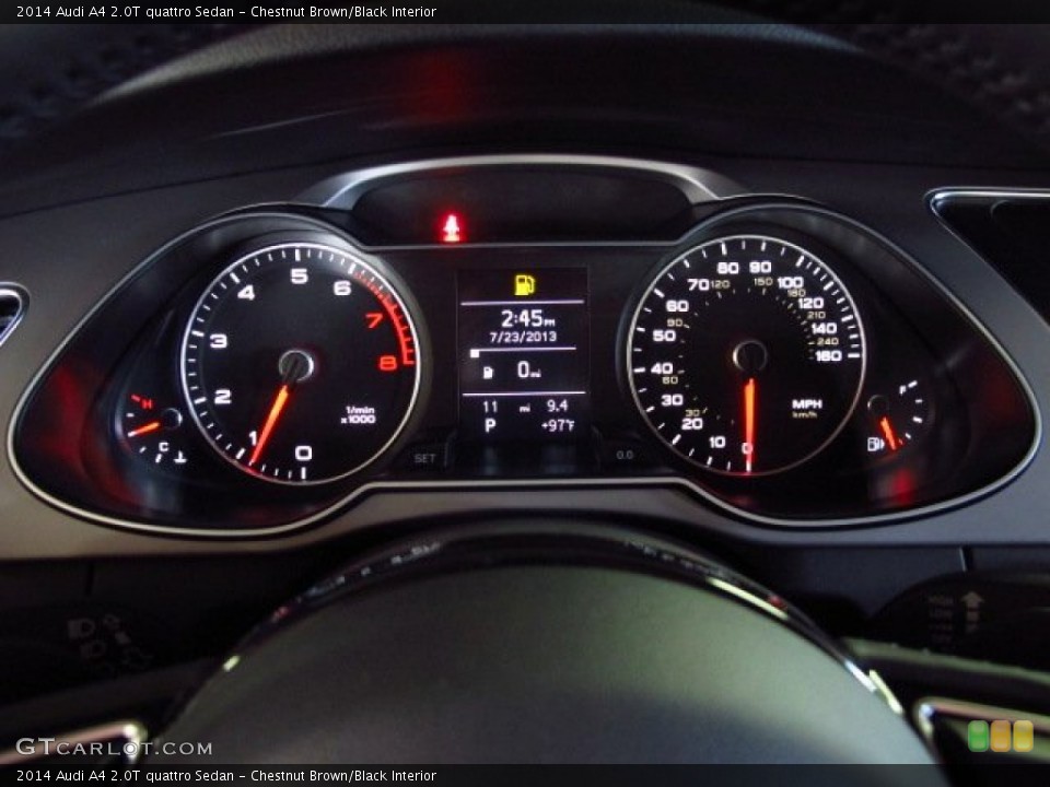 Chestnut Brown/Black Interior Gauges for the 2014 Audi A4 2.0T quattro Sedan #83755459