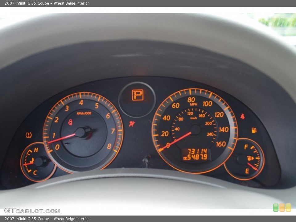 Wheat Beige Interior Gauges for the 2007 Infiniti G 35 Coupe #83755858