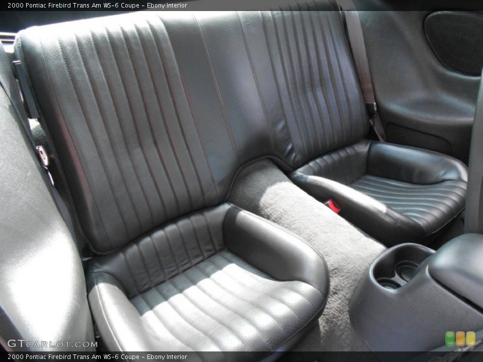 Ebony Interior Rear Seat for the 2000 Pontiac Firebird Trans Am WS-6 Coupe #83759200