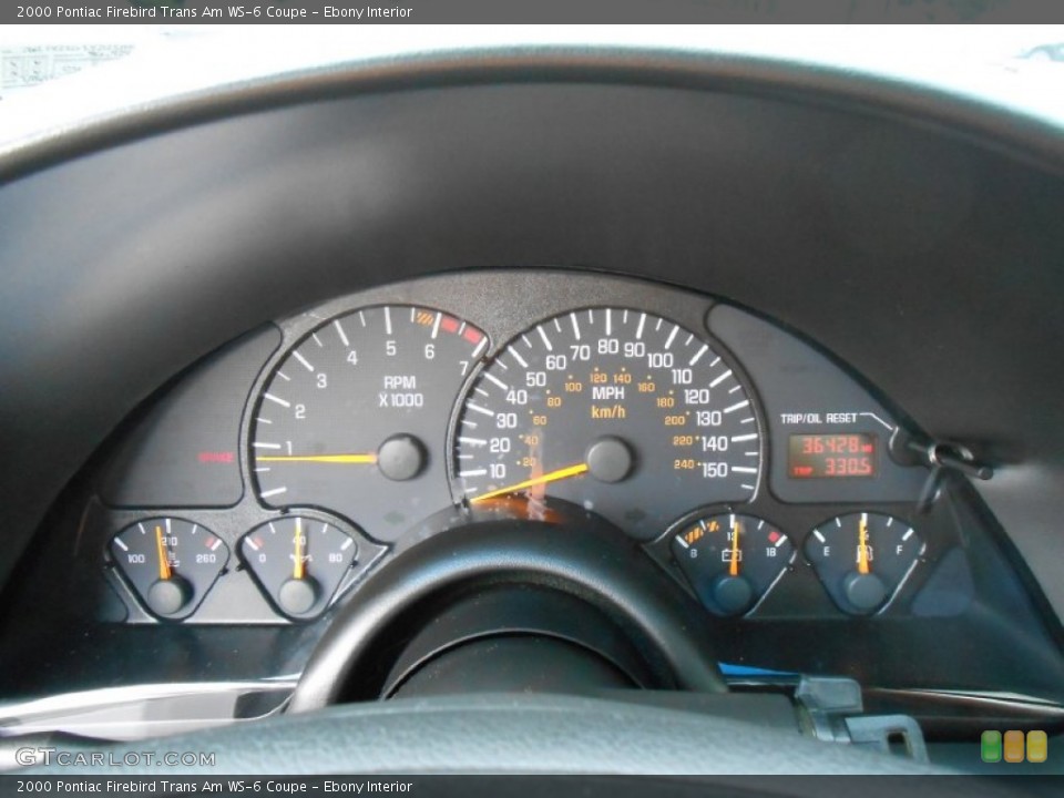 Ebony Interior Gauges for the 2000 Pontiac Firebird Trans Am WS-6 Coupe #83759383