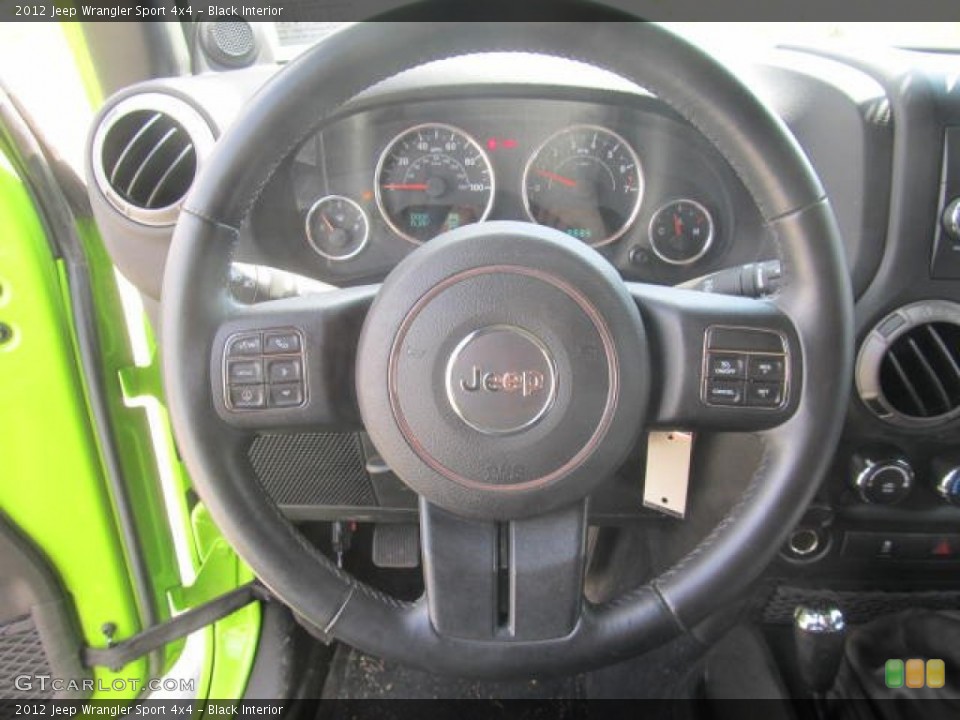 Black Interior Steering Wheel for the 2012 Jeep Wrangler Sport 4x4 #83766088