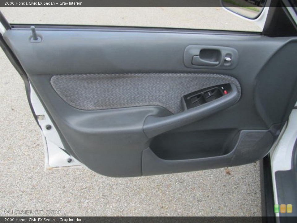 Gray Interior Door Panel for the 2000 Honda Civic EX Sedan #83766343