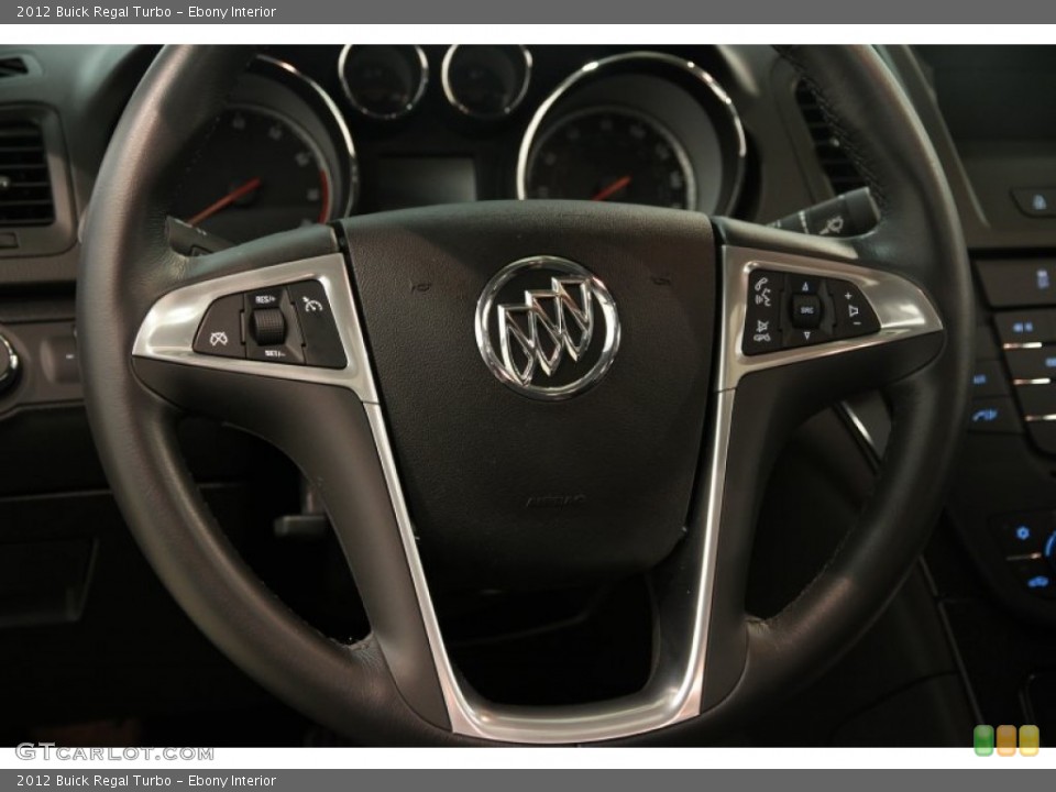 Ebony Interior Steering Wheel for the 2012 Buick Regal Turbo #83766907
