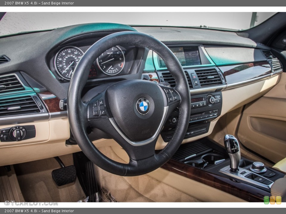 Sand Beige Interior Dashboard for the 2007 BMW X5 4.8i #83768221