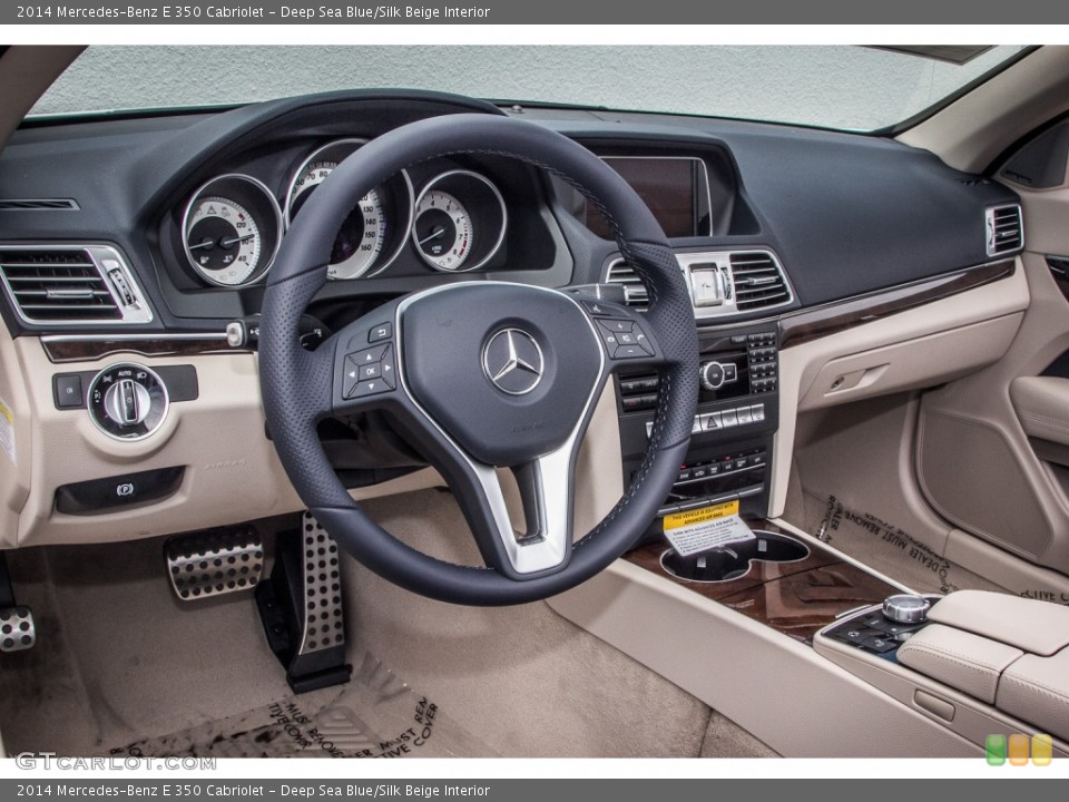Deep Sea Blue/Silk Beige Interior Dashboard for the 2014 Mercedes-Benz E 350 Cabriolet #83771428
