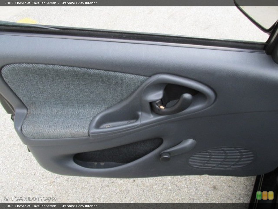 Graphite Gray Interior Door Panel for the 2003 Chevrolet Cavalier Sedan #83775457