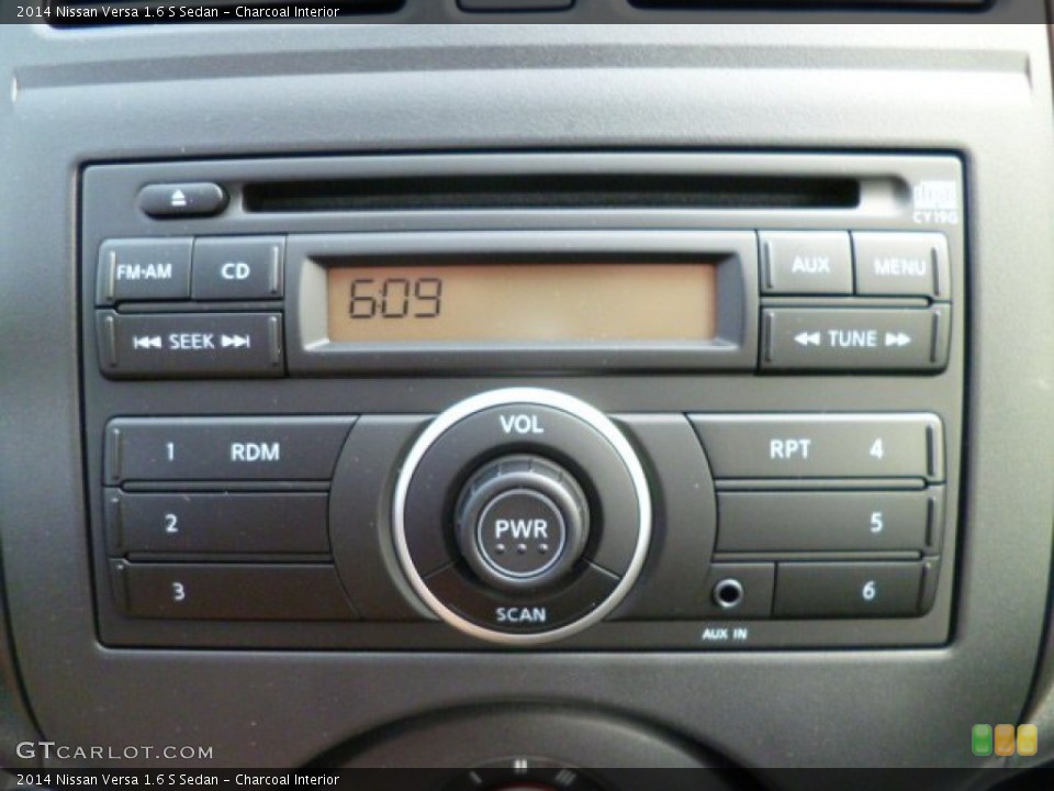 Charcoal Interior Audio System for the 2014 Nissan Versa 1.6 S Sedan #83777884