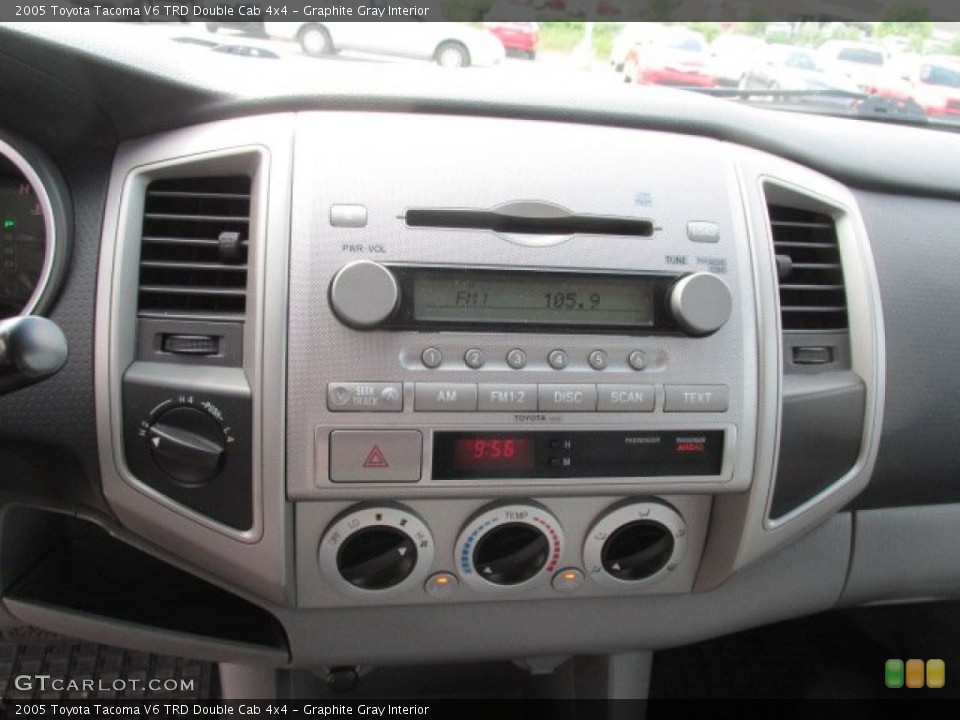 Graphite Gray Interior Controls for the 2005 Toyota Tacoma V6 TRD Double Cab 4x4 #83777890