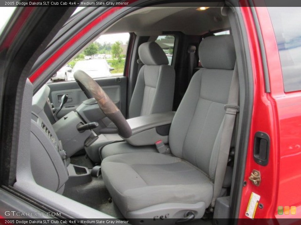 Medium Slate Gray Interior Front Seat for the 2005 Dodge Dakota SLT Club Cab 4x4 #83778241