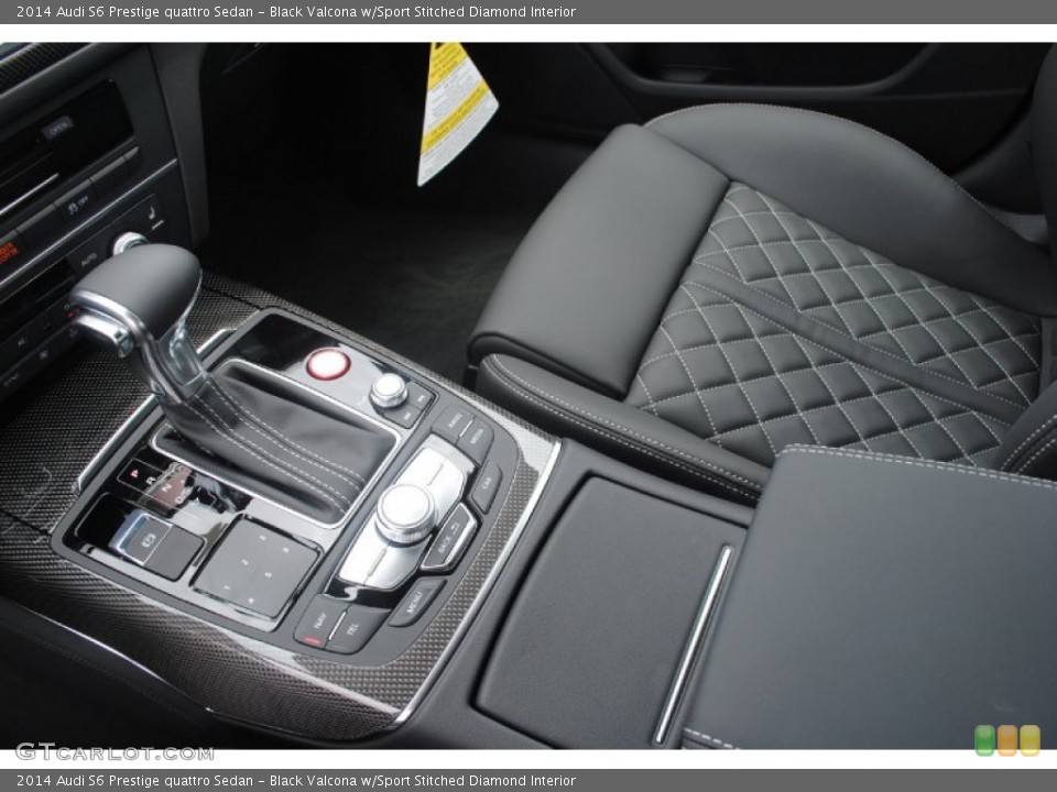 Black Valcona w/Sport Stitched Diamond Interior Controls for the 2014 Audi S6 Prestige quattro Sedan #83780680