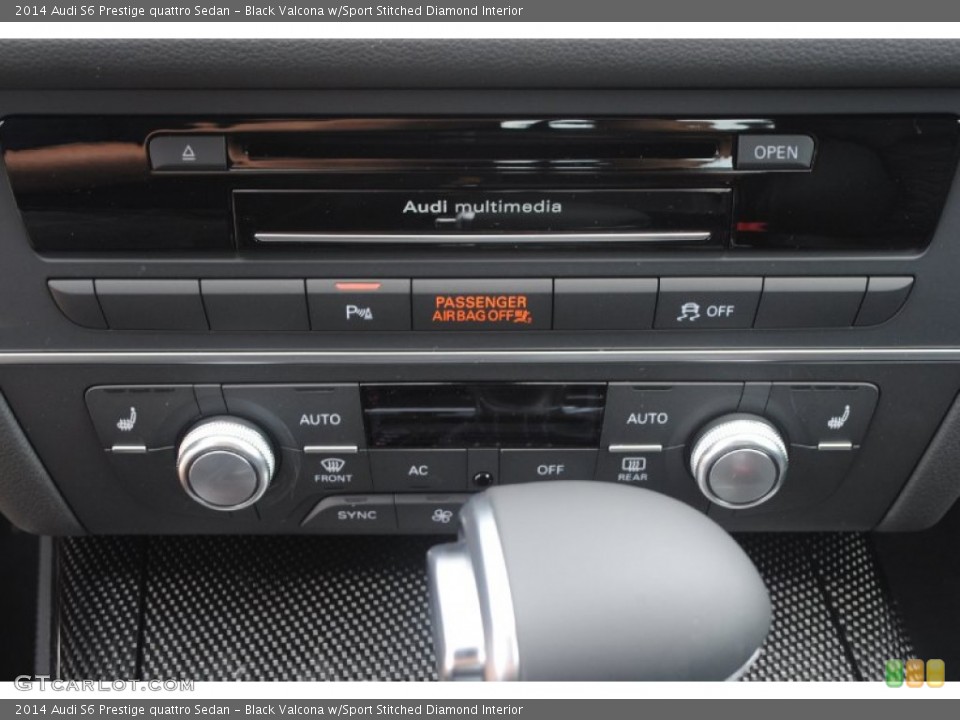 Black Valcona w/Sport Stitched Diamond Interior Controls for the 2014 Audi S6 Prestige quattro Sedan #83780740