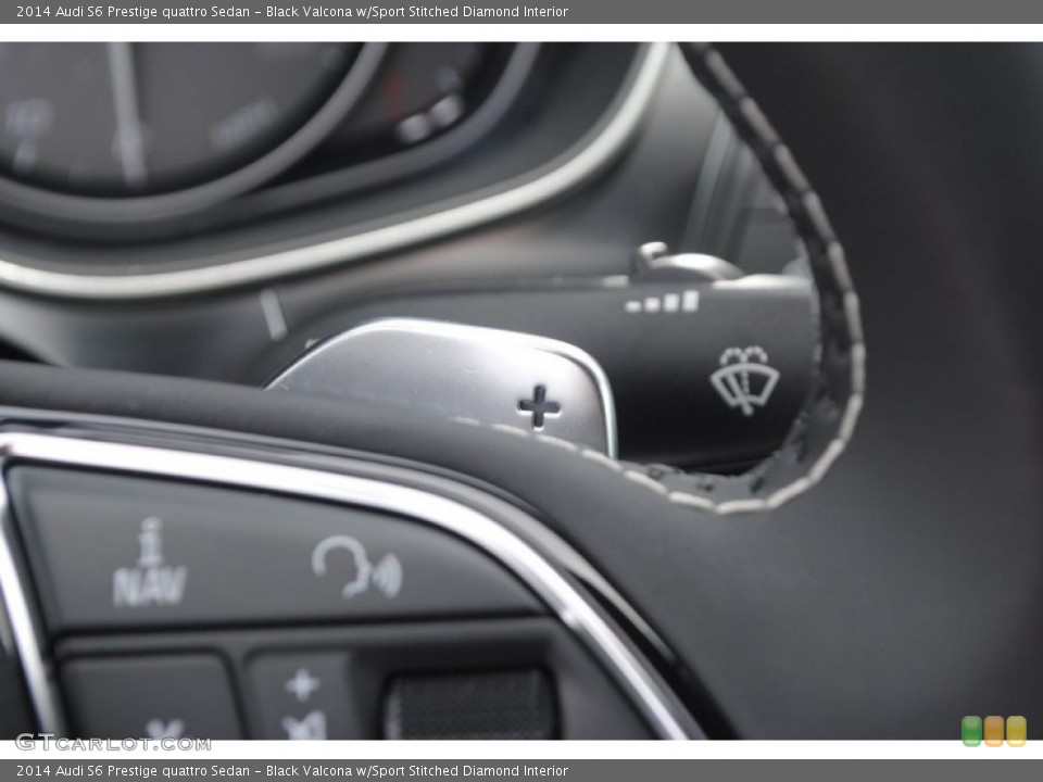 Black Valcona w/Sport Stitched Diamond Interior Transmission for the 2014 Audi S6 Prestige quattro Sedan #83780964