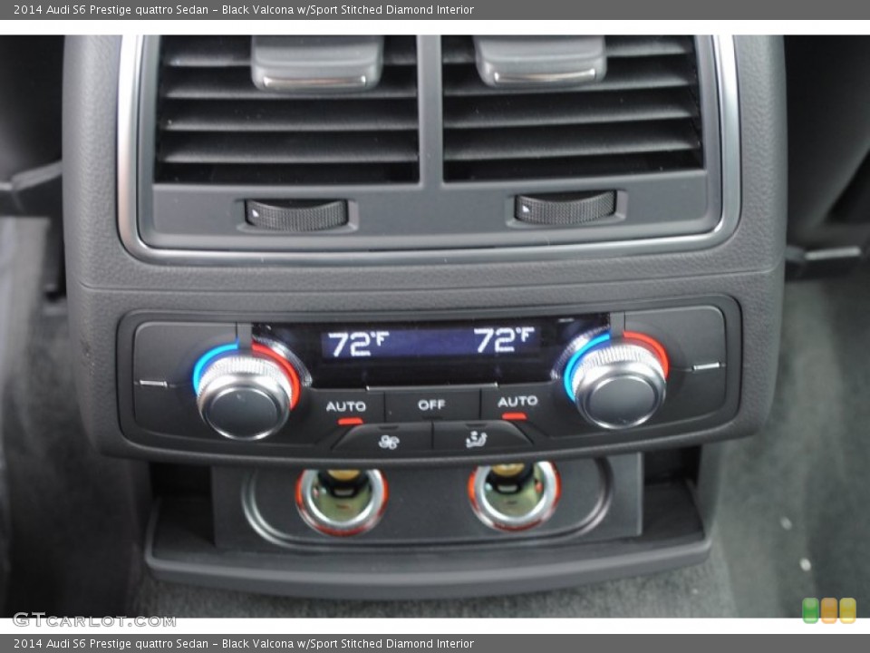 Black Valcona w/Sport Stitched Diamond Interior Controls for the 2014 Audi S6 Prestige quattro Sedan #83781055