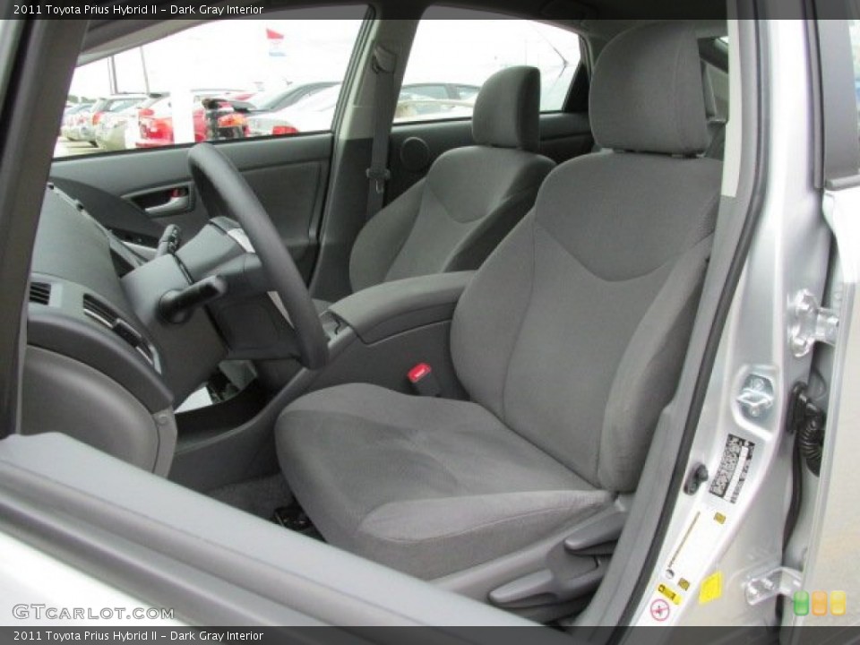 Dark Gray Interior Front Seat for the 2011 Toyota Prius Hybrid II #83781085