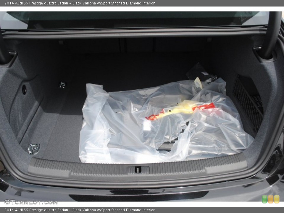 Black Valcona w/Sport Stitched Diamond Interior Trunk for the 2014 Audi S6 Prestige quattro Sedan #83781121
