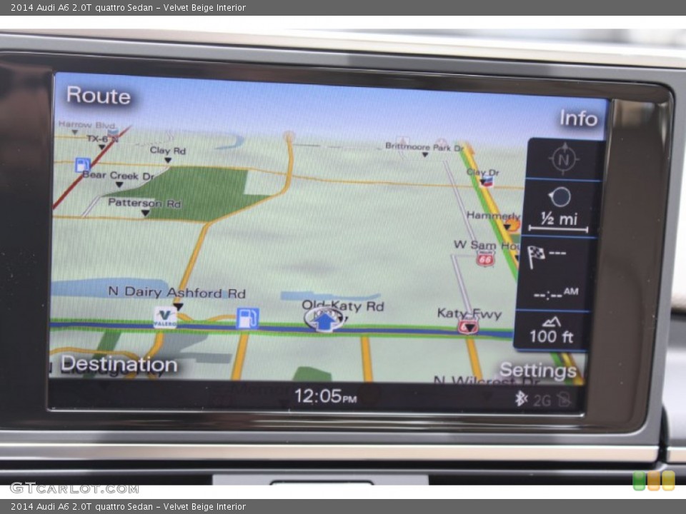 Velvet Beige Interior Navigation for the 2014 Audi A6 2.0T quattro Sedan #83781583