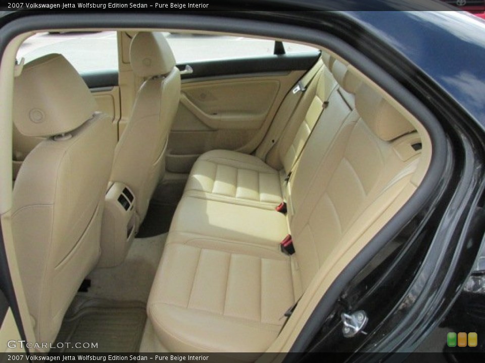 Pure Beige Interior Rear Seat for the 2007 Volkswagen Jetta Wolfsburg Edition Sedan #83783044