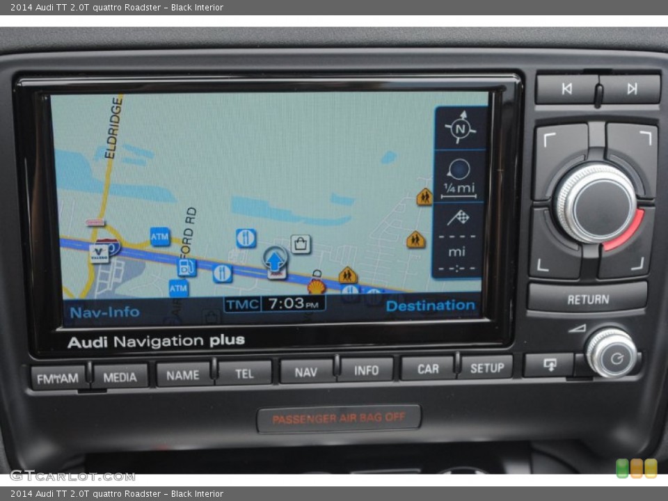 Black Interior Navigation for the 2014 Audi TT 2.0T quattro Roadster #83786416