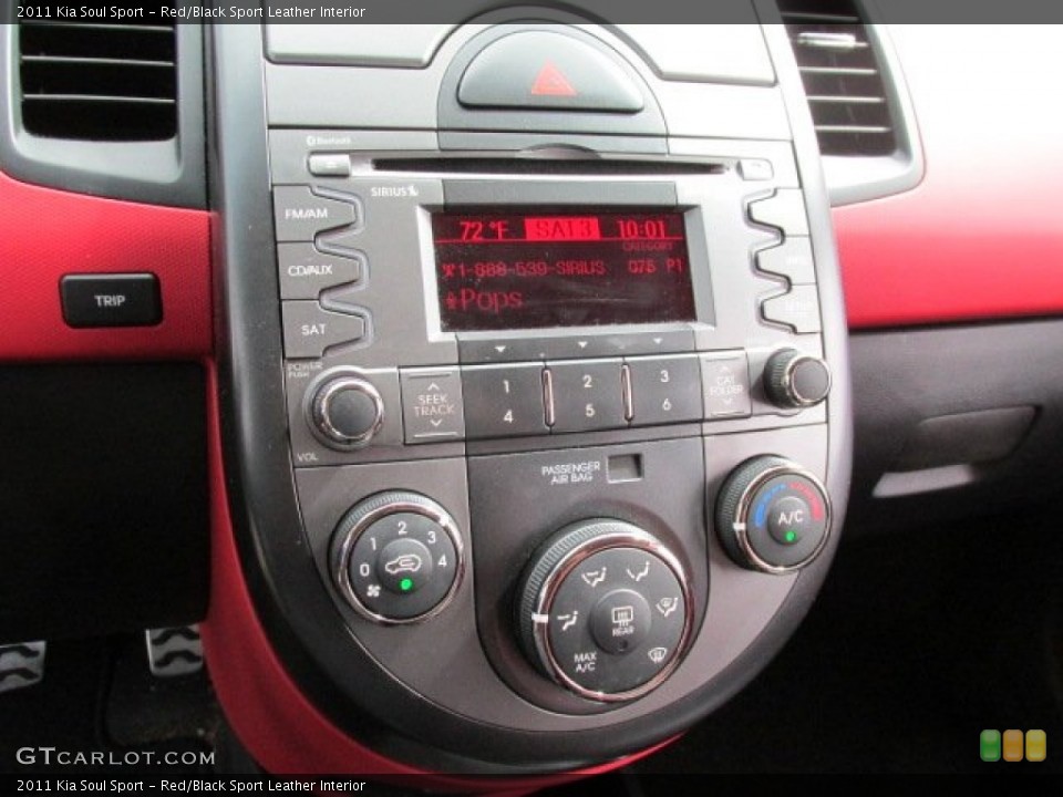 Red/Black Sport Leather Interior Controls for the 2011 Kia Soul Sport #83787493