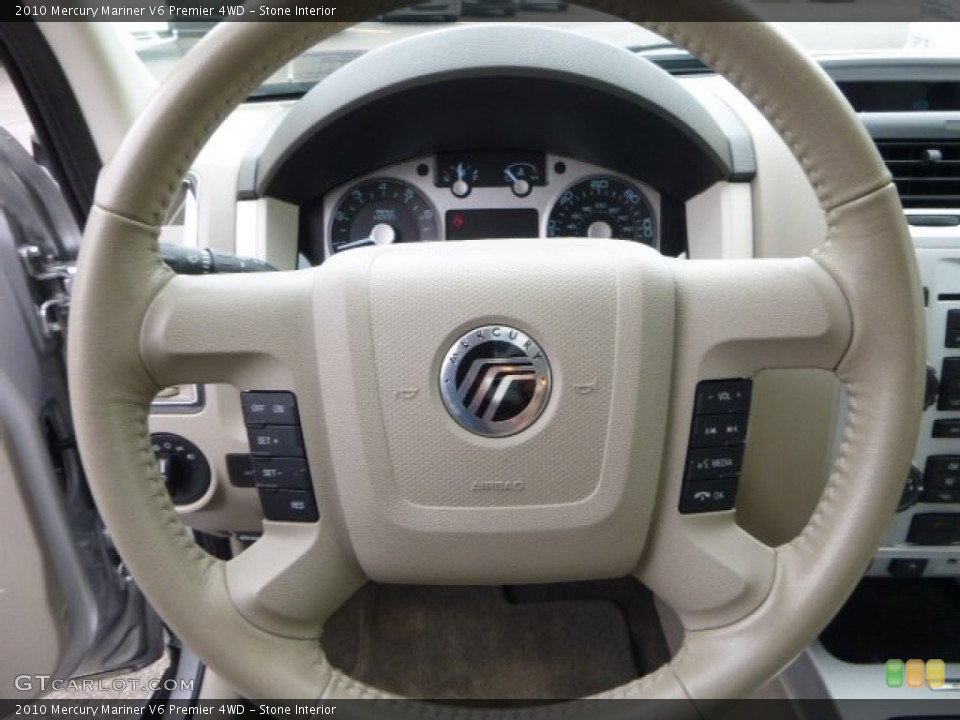 Stone Interior Steering Wheel for the 2010 Mercury Mariner V6 Premier 4WD #83789248
