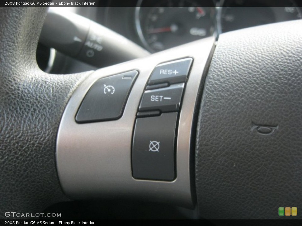 Ebony Black Interior Controls for the 2008 Pontiac G6 V6 Sedan #83791769