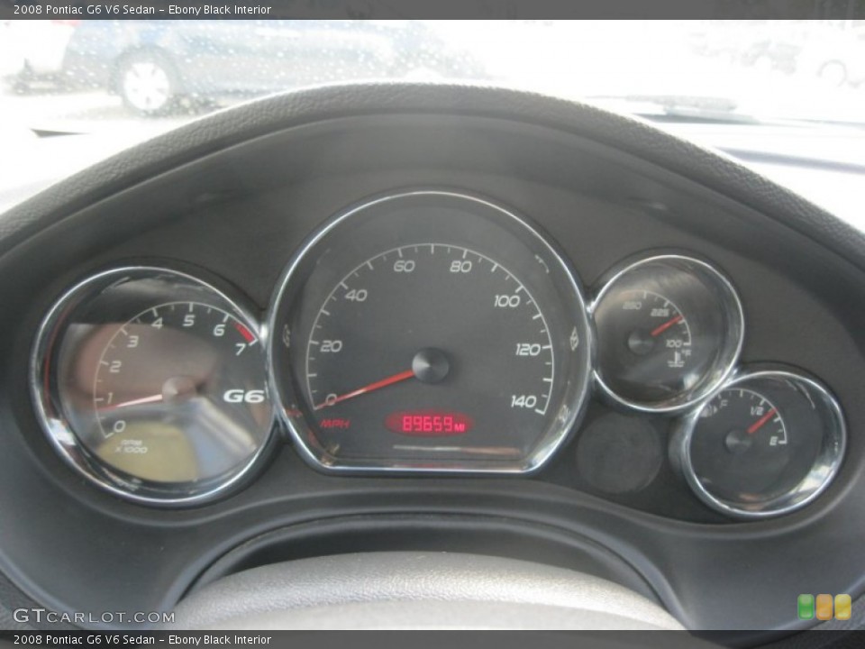 Ebony Black Interior Gauges for the 2008 Pontiac G6 V6 Sedan #83791795